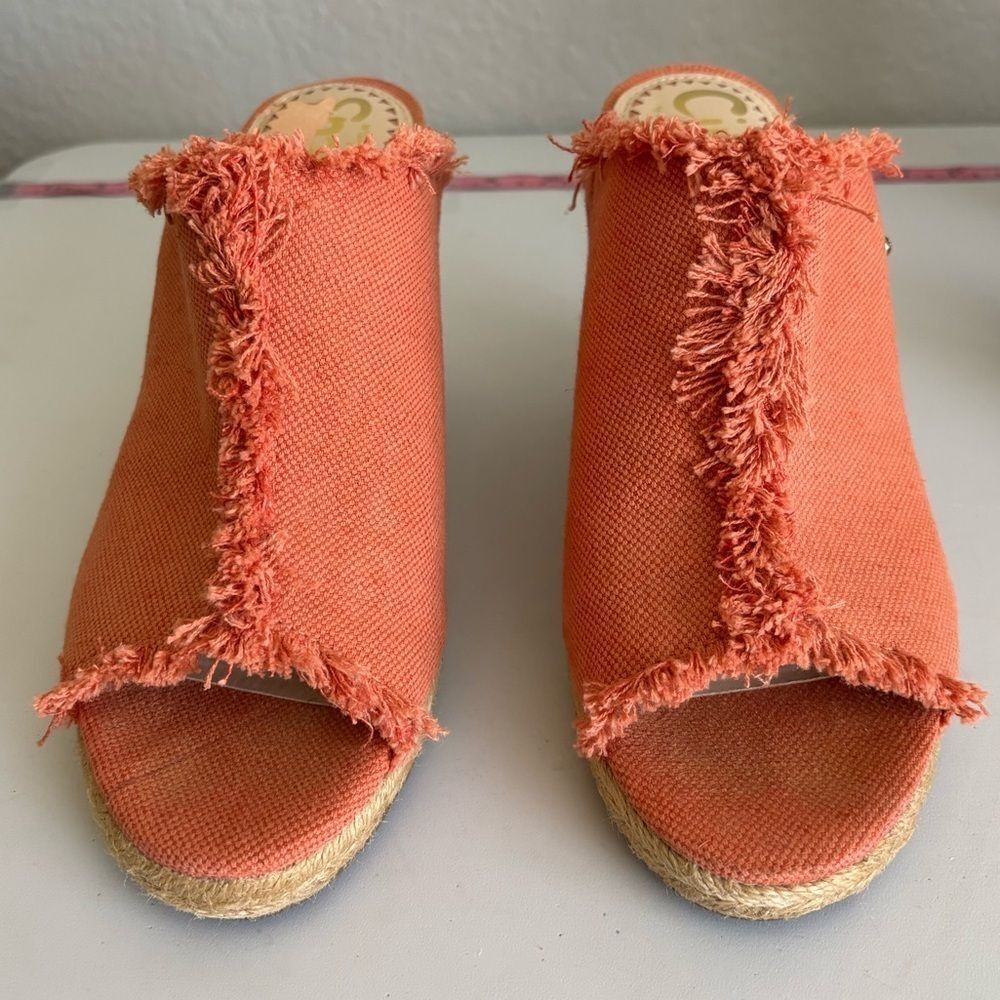 Circus by Sam Edelman Baker Orange Espadrille Wedge Sandals - Picture 5 of 8